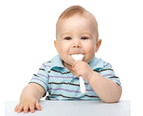 baby with spoon